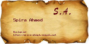 Spira Ahmed névjegykártya